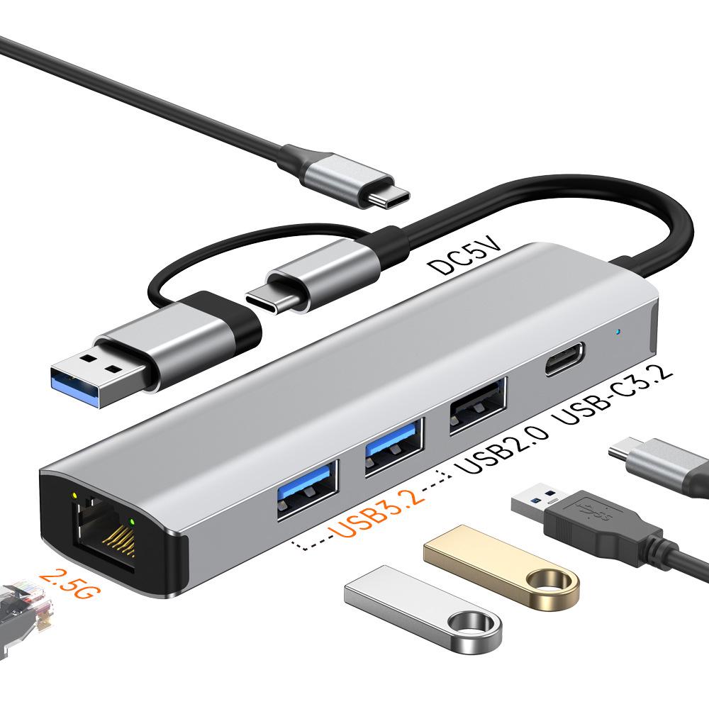 6-in-1 USB-C Laptop Dock with USB 3.2 and 10Gbps Network Adapter
