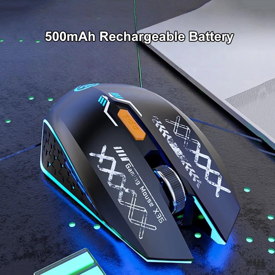 2.4G Wireless Mouse Bluetooth 5.4 Mouse Dual Mode Rechargeable Mouse Silent Mice RGB Backlit Gaming Mouse for PC Tablet Laptop