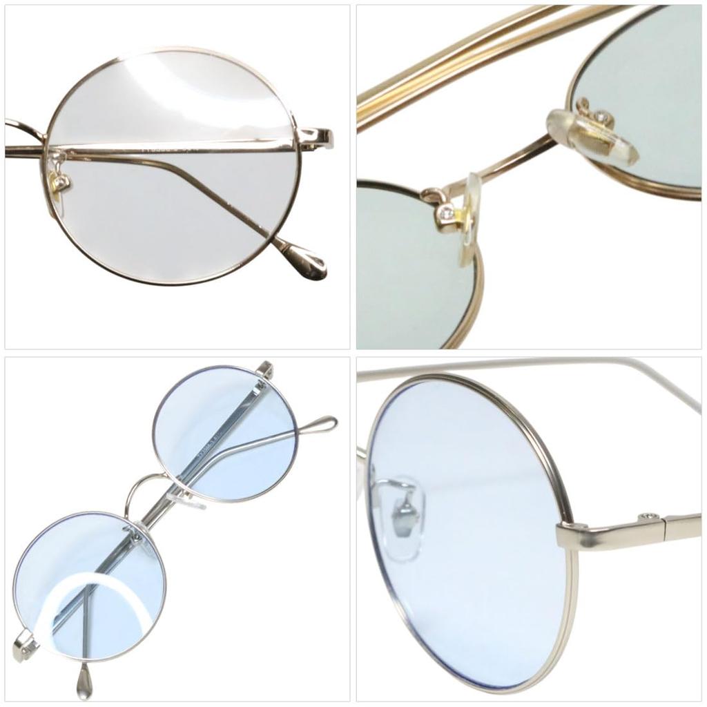 Gold x Light Beige Fashion Glasses Clear Colored UV Popular [Berkuto] (Non-prescription) Stylish, Round, Lenses, Lenses, Small, Large, Lightweight,