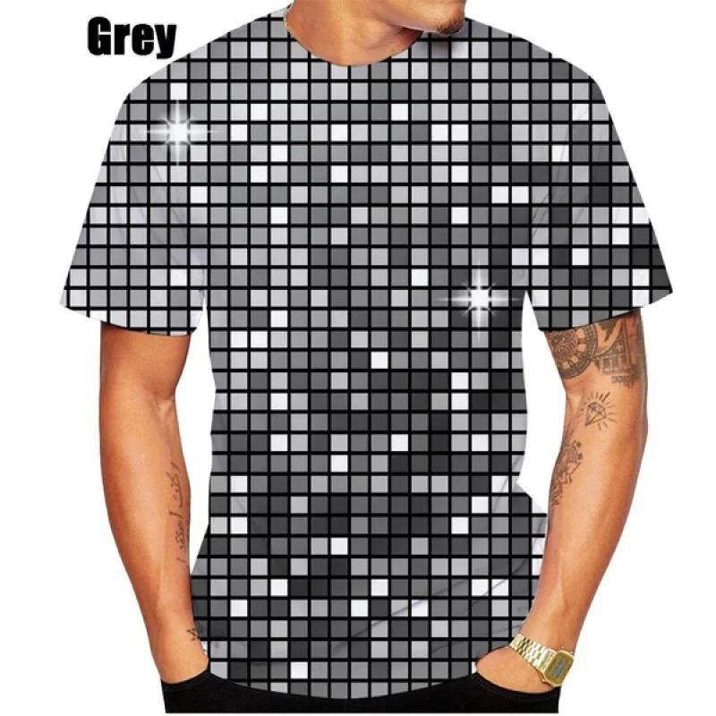Hip Hop Disco HD 3D Εκτυπωμένα Ανδρικά και Γυναικεία T-shirts Casual Προσωπικότητα Μόδα Κοντομάνικα Μπλουζάκια με Στρογγυλή Λαιμόκοψη Υψηλής Ποιότητας Ρούχα