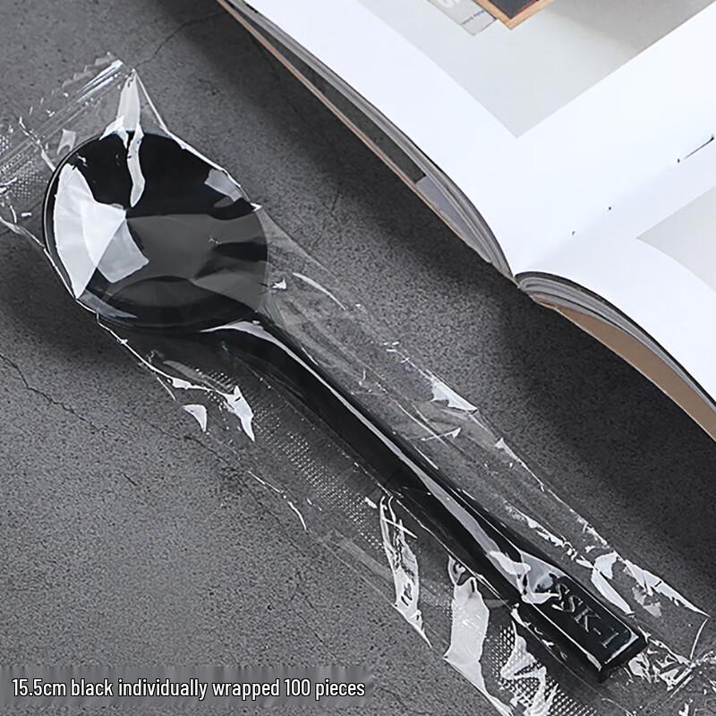 ZISIZ Одноразовые пластиковые ложки в индивидуальной упаковке