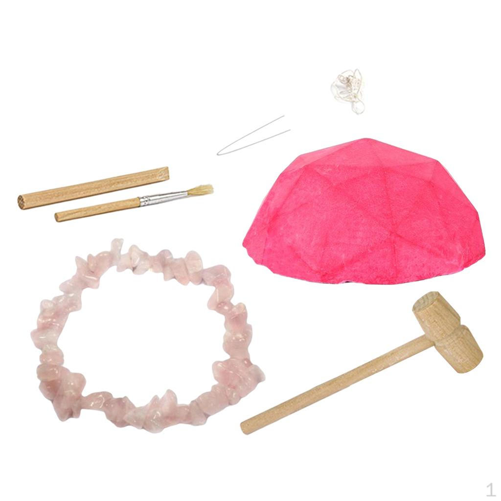 Fun Gem Digging Kits Excavation DIY Model Discover Toys Activities Age 6+ rose quartz