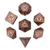 Cusdie New Metal DnD Dice Set Minimalist Rhomb Pattern D4-D20 Polyhedral Dice for D&D Pathfinder Tabletop RPG Board Games