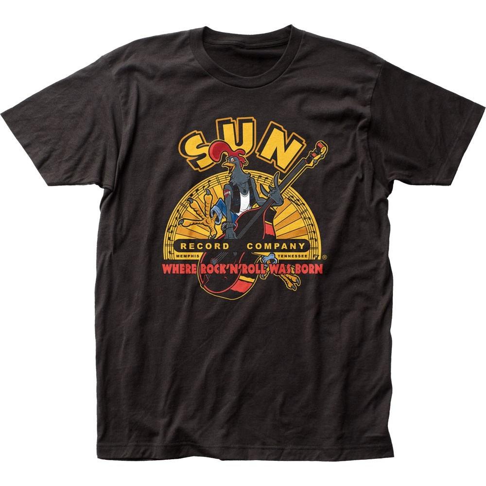 

Sun Records Rooster Mens T Shirt Music Classic Concert Rock Band Tee New Black Unisex T-Shirt XXXXL