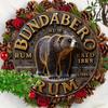 Wall Sign of 1pc Bundaberg Rum, Vintage Style. 2D Round Metal Plaque with Imitation Relief, Ideal Home Garden Wall Decoration