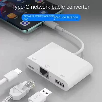 Apple-Handy-zu-Netzwerkkarte-Rj45-Konverter, 100 m Netzwerkkarte zum Aufladen, Drei-in-Eins-Verbindung, Netzwerkkabel, Live-Splitter