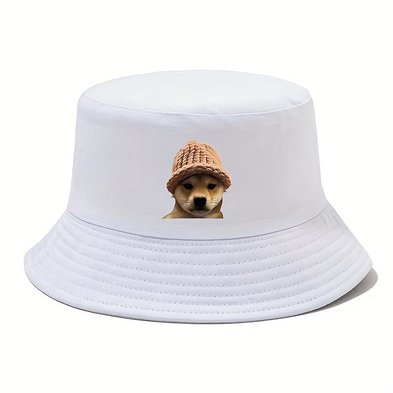Shiba Inu printed fisherman hat for outdoor sports travel and summer vacation. Comfortable and fashionable sports style