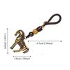 Feng Shui Horse Lucky Bag Pendant Copper Weaving Key Chains Chinese Zodiac Key Ring  Women Men