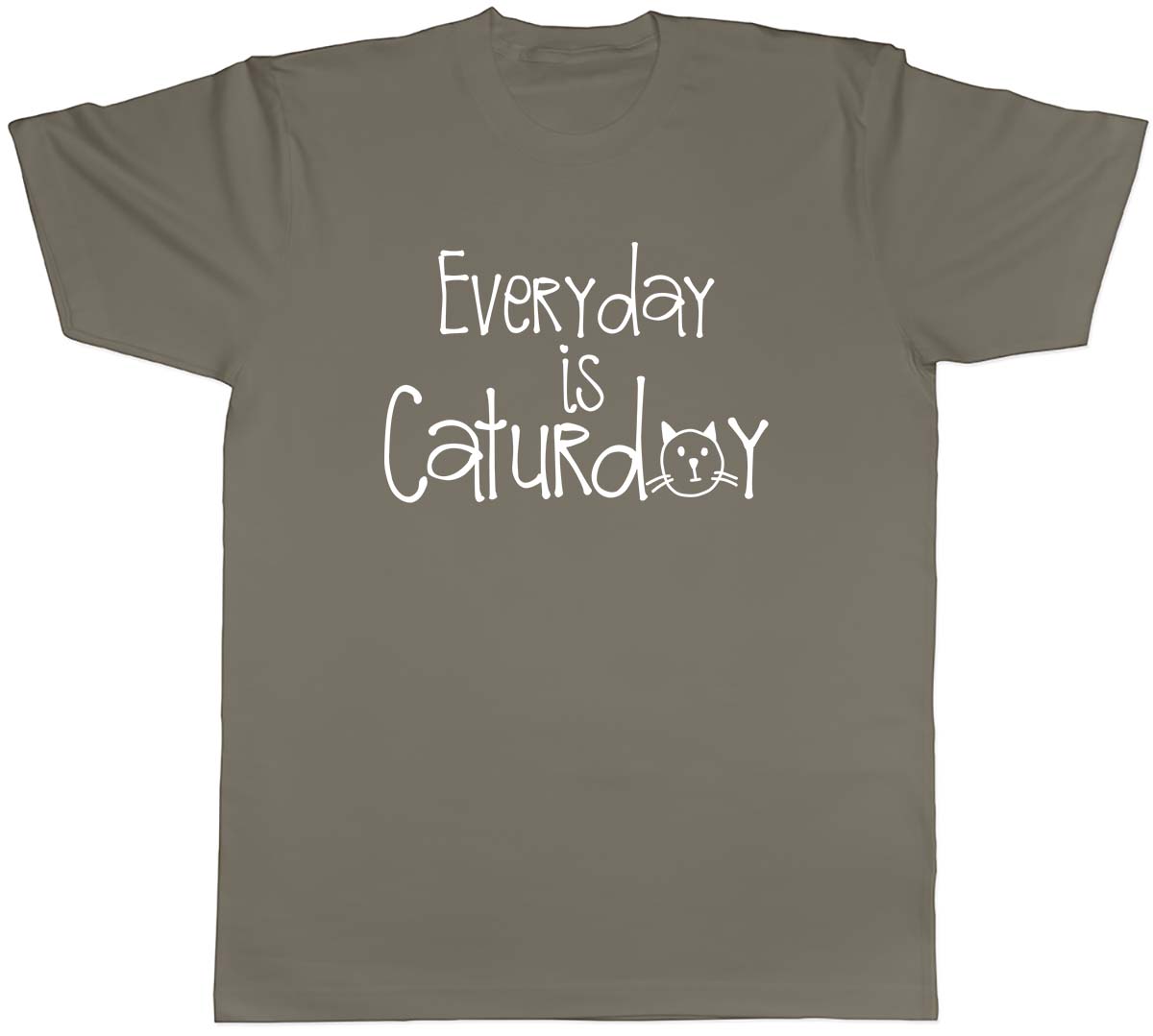 Everyday Is Caturday Mens Unisex T-Shirt Tee XXL