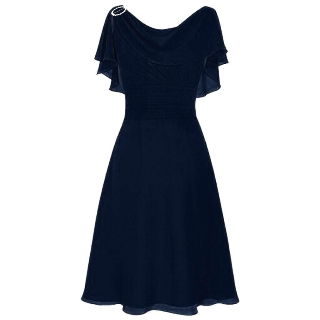 European and American new chiffon dress, women's sexy one-word shoulder wedding dress long dress women