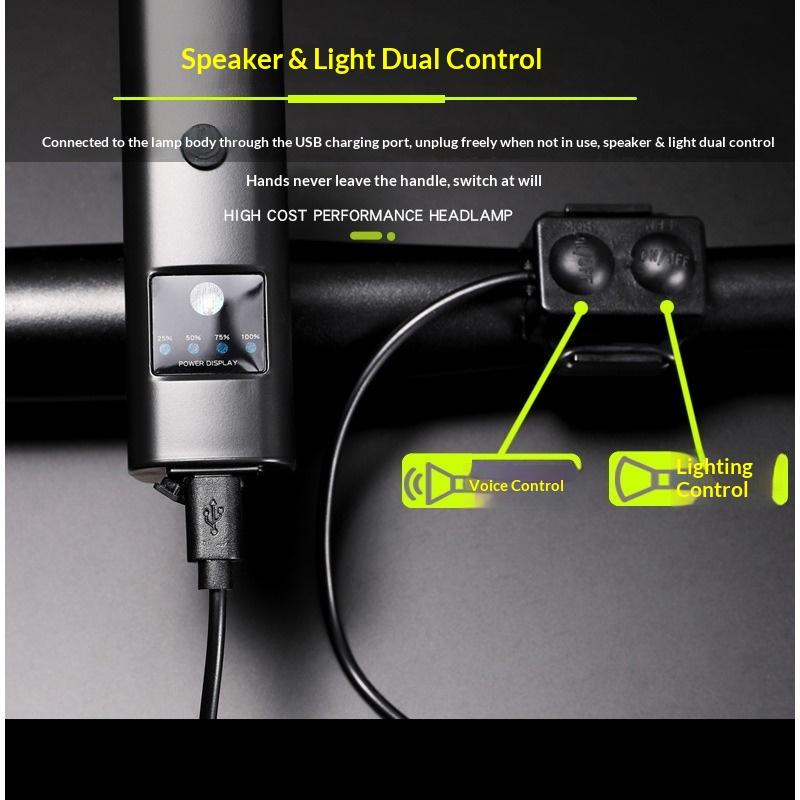 Smart Bicycle Light Rainproof Usb Led 1500/2000Mah Front Light Headlight Cycling Flashlight Bike Light Accessories