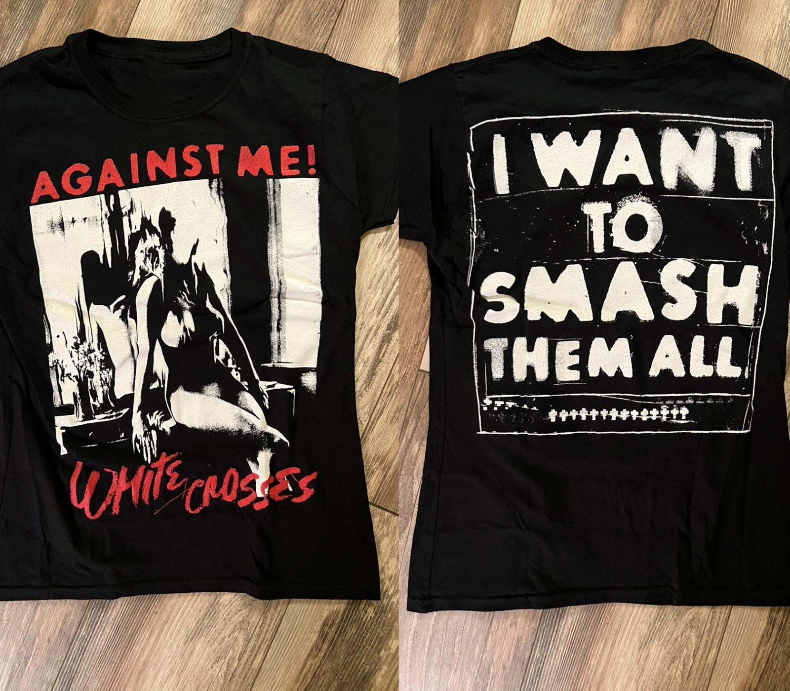 TWO SIDED Against Me Band WHITE CROSSES T-shirt S to 5XL PA350 XXXXL