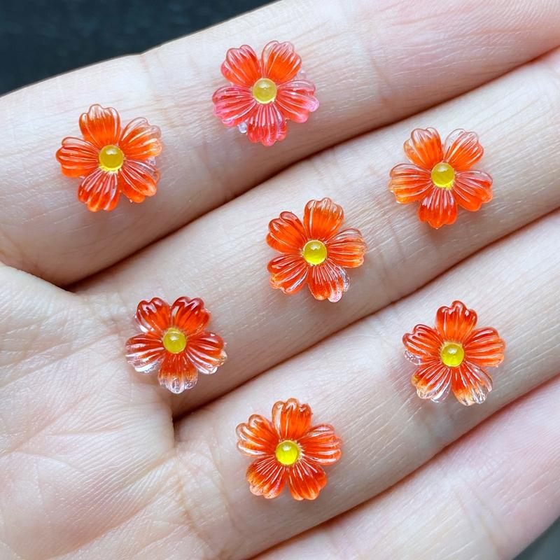 50Pcs New Cute Mixed Mini Floret Flat Back Resin Cabochons Scrapbooking DIY Jewelry Craft Decoration Accessorie