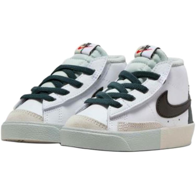 Nike Blazer 77 Remix Robuste Mid-Top Kinder-Skateschuhe Kinder-Sneaker Weiß Grün Schwarz FN6939-101
