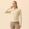 Women's Quick-Dry Zipper Sports Jacket & Yoga Top Set - Sun Protection, Long Sleeve, Tight Fit for Running & Gym
