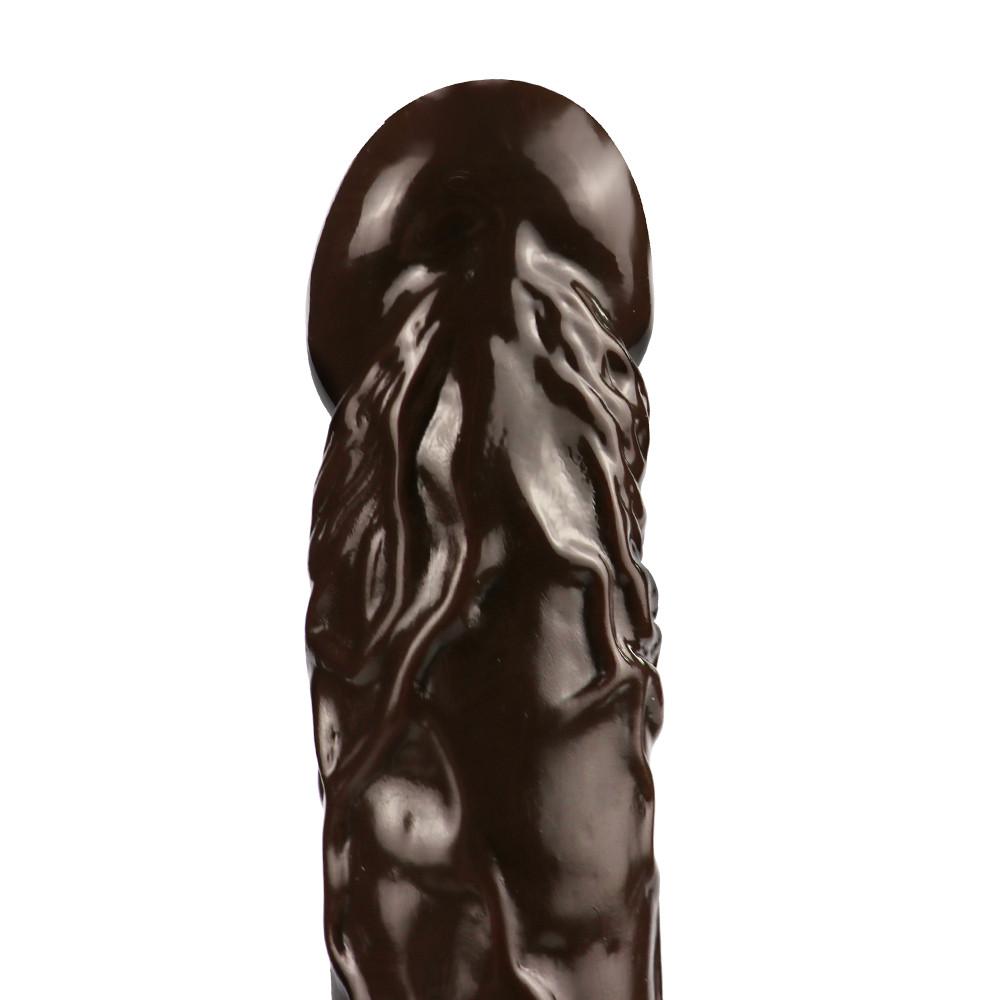 Brown Super Long Soft Skin Feeling Dildo Realistic Penis Sexy Female Masturbator Double-layer Suction Cup Dildos for Women