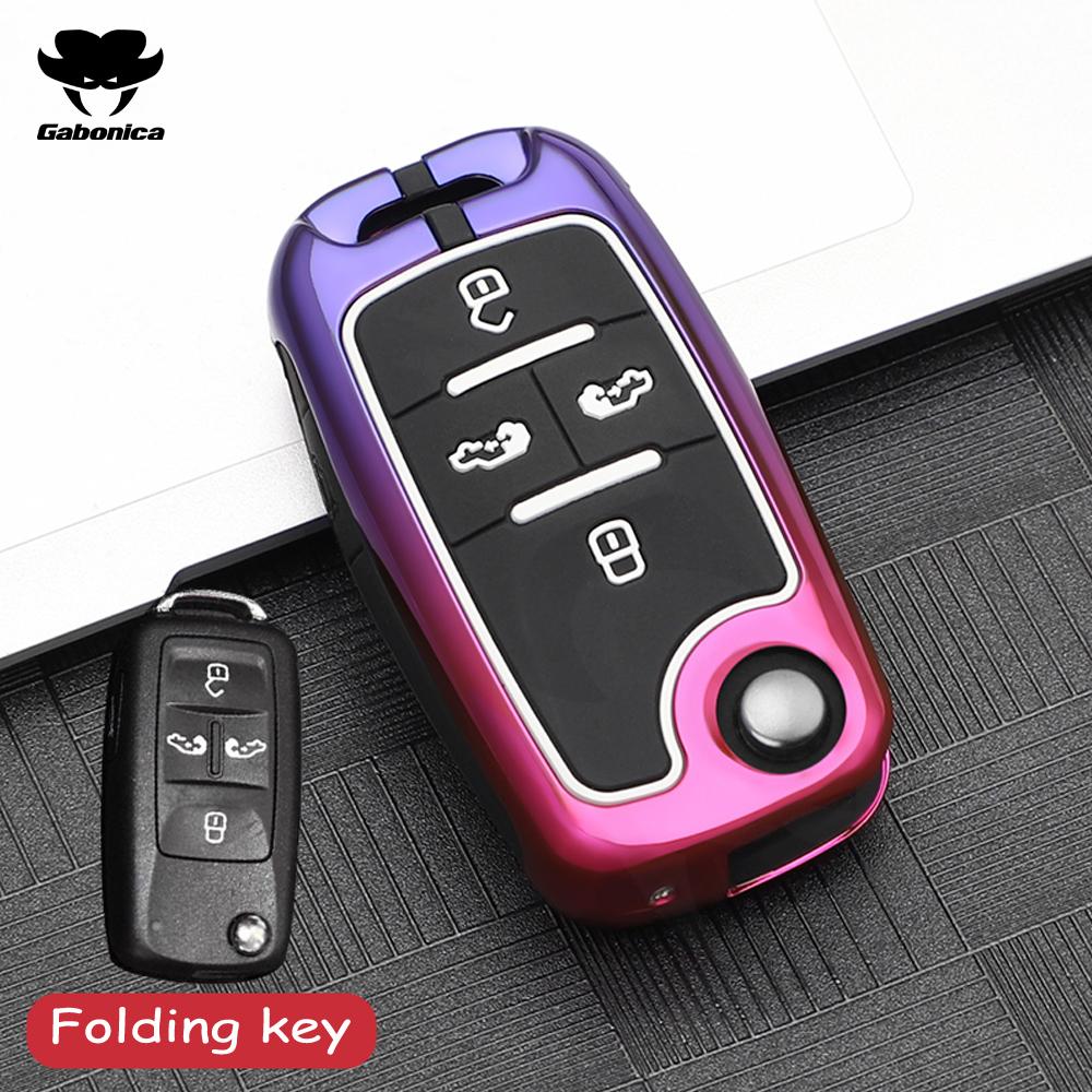 Zinc Alloy Car Key Case Full Cover Shell For VW Volkswagen Sharan Crafter Multivan for Seat for Seat Alhambra Remote Key Shell