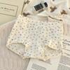 10A Antibacterial Pure Cotton High-Waist Women Boyshort Panties, Baby Cotton Full Cotton Crotch Plus Size Soft Breathable Underwear