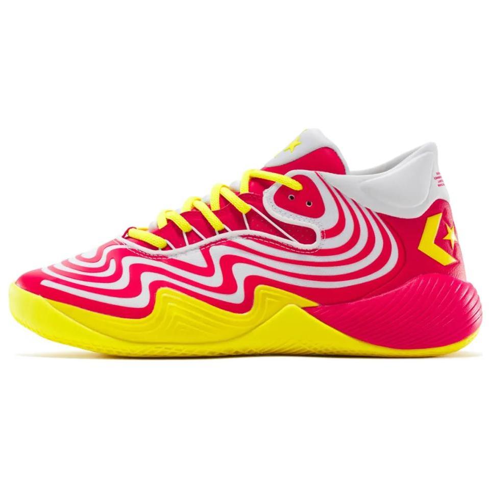 Converse All Star BB Shift CX Fashion Versatile Non-Slip Durable Mid-Top Basketball Shoes Unisex sneaker Red Yellow A14920C