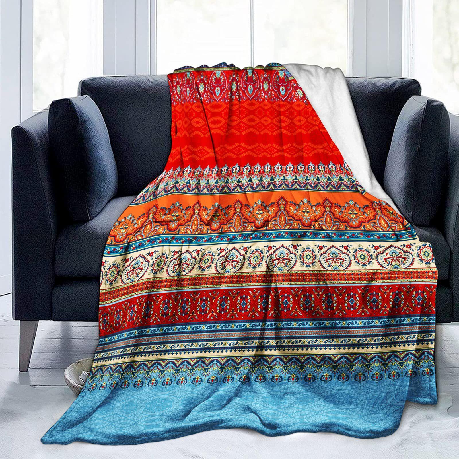 

Mandala Bohemian Printed Blanket for Sofa Bed Travel Camping Living Room Office Conditioning Blanket for All Seasons Gifts 75x90cm
