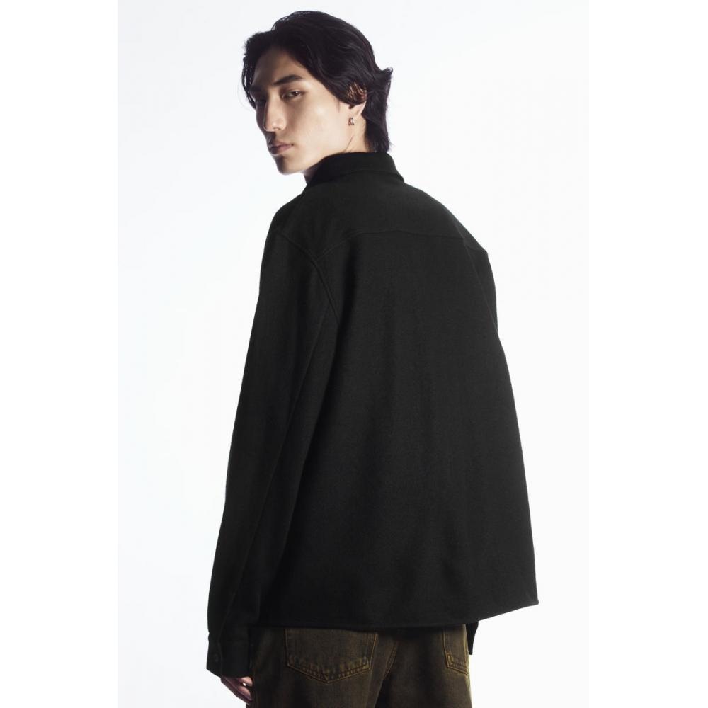 COS Japanische Wolljersey-Überhemd