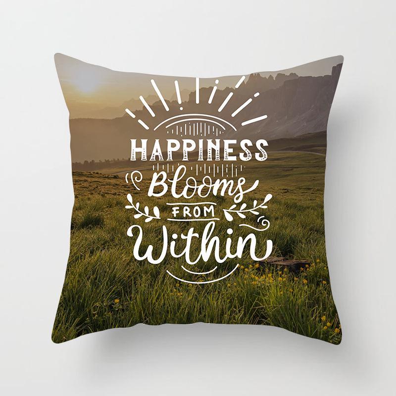 Sofa Pillow Cover, Cushion Cover, Nordic Home Textile Fabrics, Simple Golden Digital Printing
