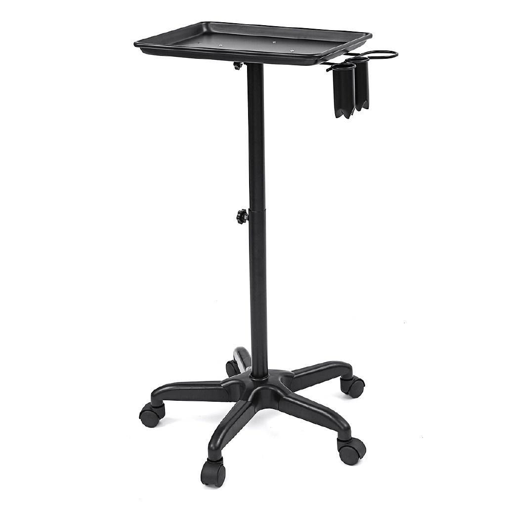 Nou Cărucior Salon Coafor Frumusețe Negru Ajustabil Serviciu Tatuaj Vopsire Păr Echipament Dentist Medical Spa Cărucior de Styling Suport