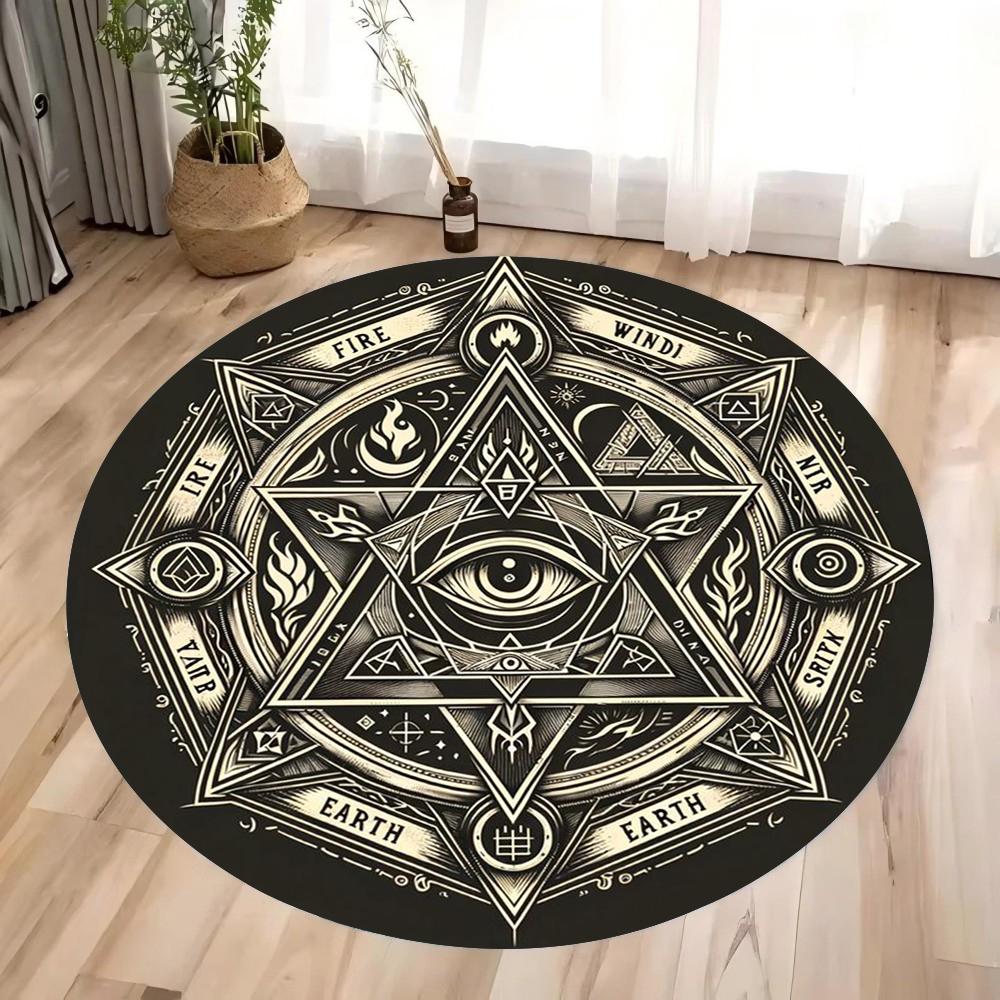 Cartoon Magic Round Carpet Sophisticated Floor Decor Mat for Living Room Bedroom Balcony Stylish Rug Hotel Decorative Carpet