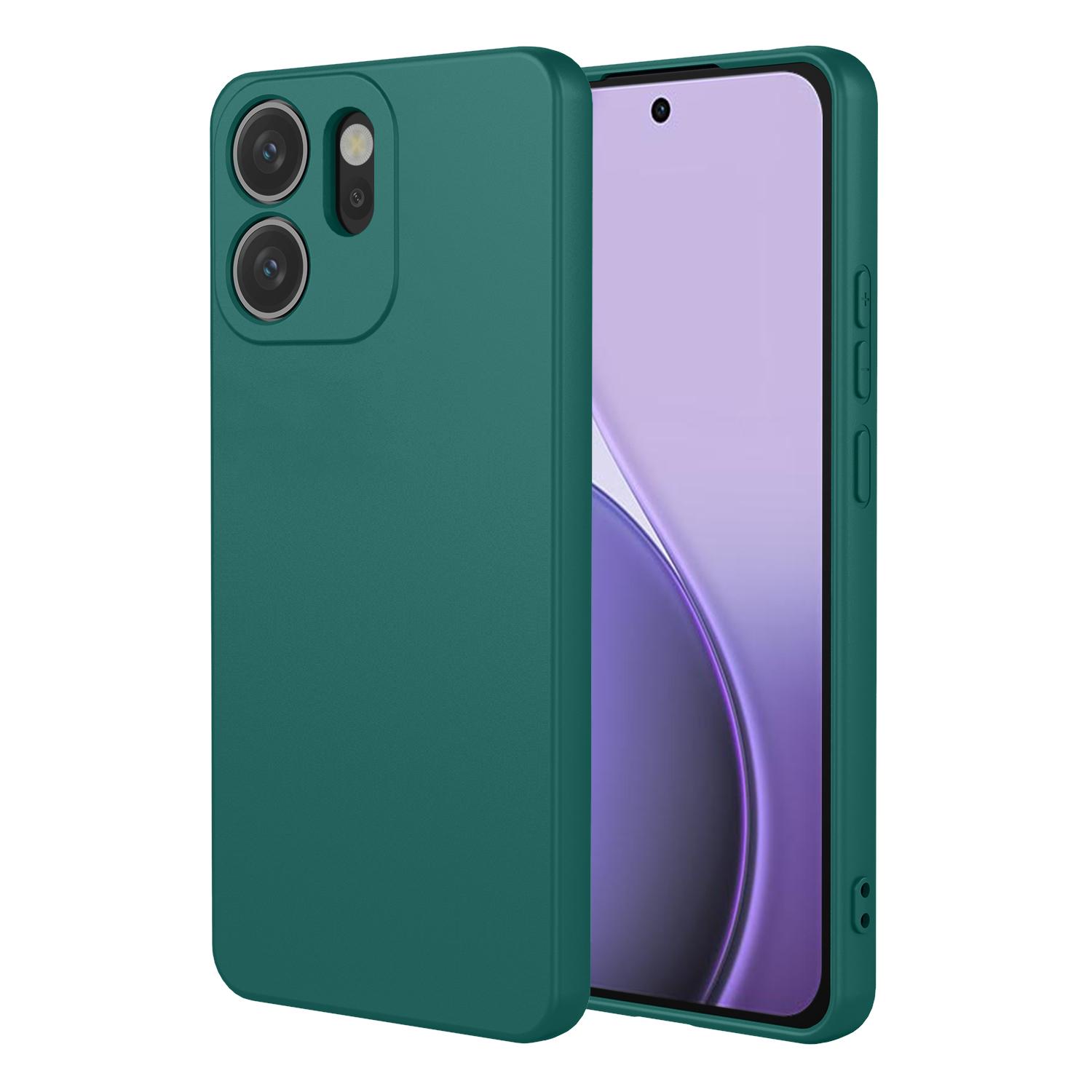 

For Oppo Reno14 F 5G Case Soft TPU Shockproof Protective Phone Cover Blackish Green