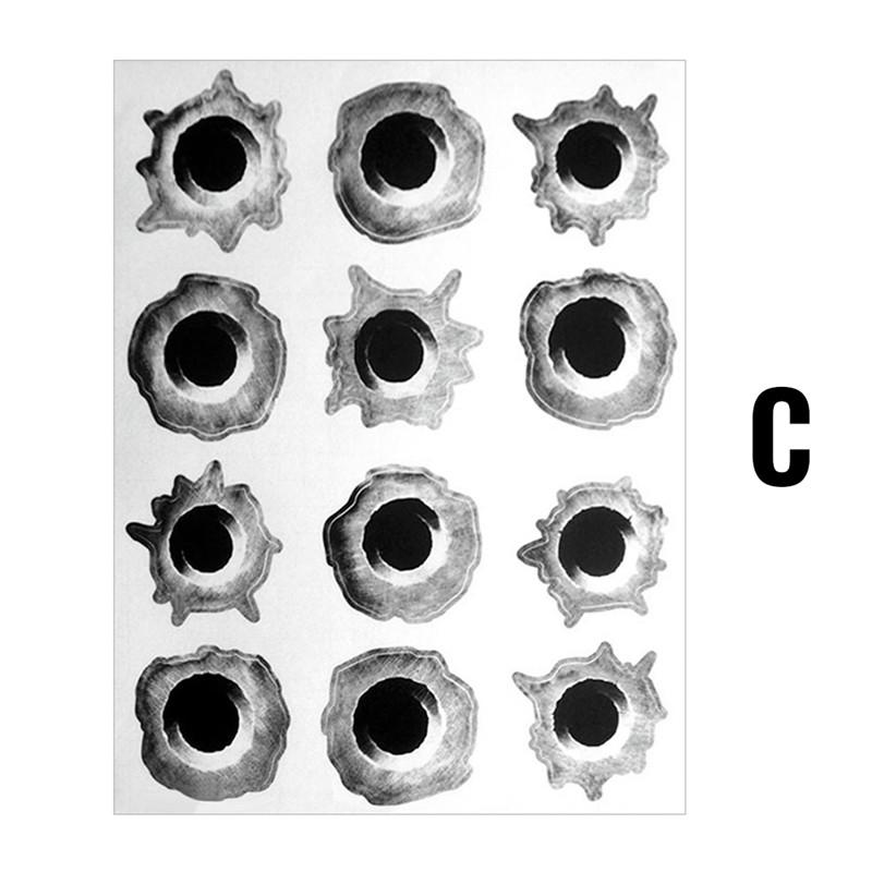 Car Side Stickers 3D Bullet Hole Funny Decals Auto Motorcycle Decoration Sticker Car Styling For Adesivi Per Auto C