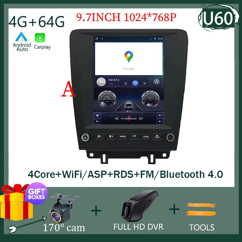 9.7 Inch Car Stereo For Ford Mustang 2010-2014 Auto Radio Android 13 Multimedia Player Carplay GPS Navi Head Unit NO 2DIN DVD