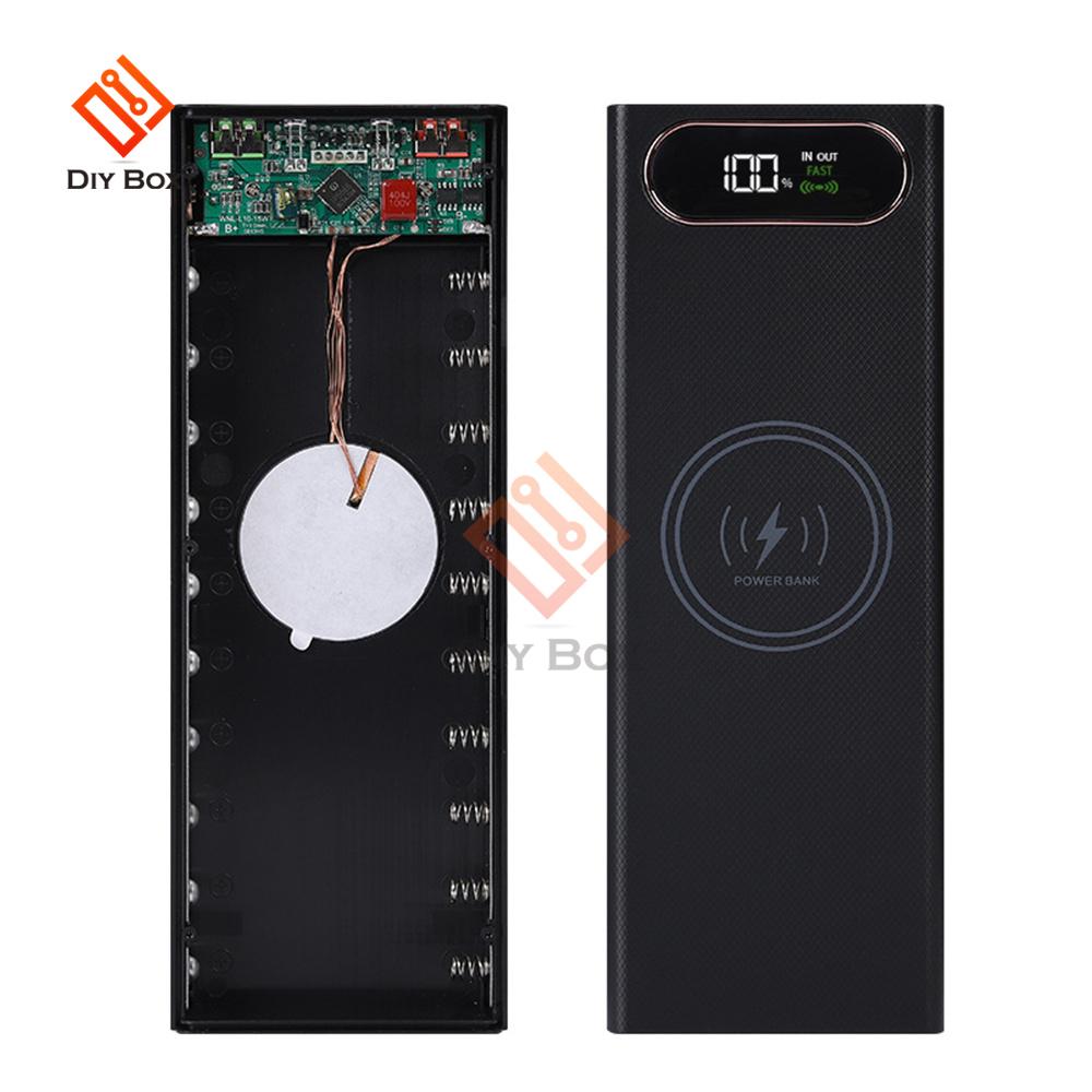 Abnehmbares USB 10*18650 Power Bank Case 22,5 W 15 W Handy-Schnellladegerät Aufbewahrung DIY 18650 Batteriehalter Ladebox