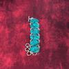 Blue Turquoise Handmade Gemstone Bracelet, 925 Solid Sterling Silver Antique Jewelry Bracelet, For Engagement Gift