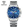 Mark Fairwhale Luxury Man Wristwatch Luminous Waterproof Chronograph Date Men Watch Stainless Steel Men's Quartz Watches Reloj