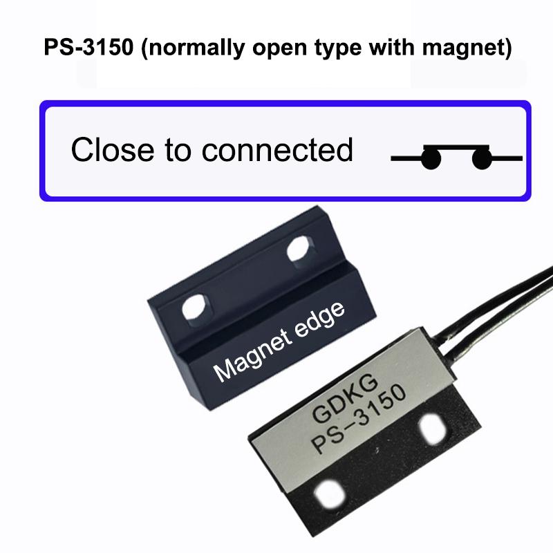 Reed Switch Sensor 1Pcs Magnetic Door Window Contact PS3150 Normally Open Closed for Wireless Alarm System Upgrade