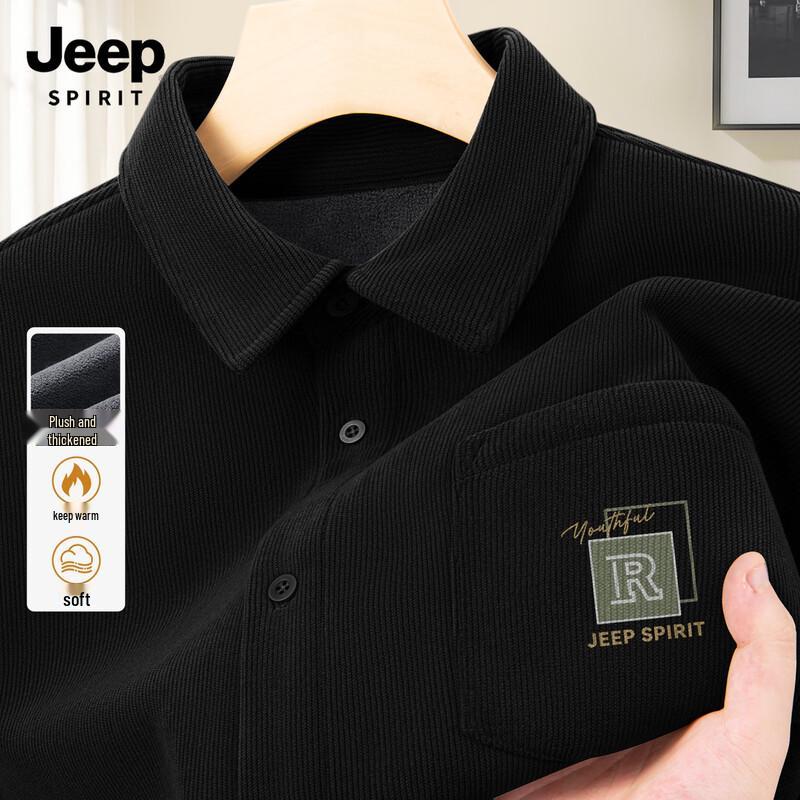 

JEEP SPIRIT Men s Loose Fit Corduroy Fleece Lined Shirt Jacket XL