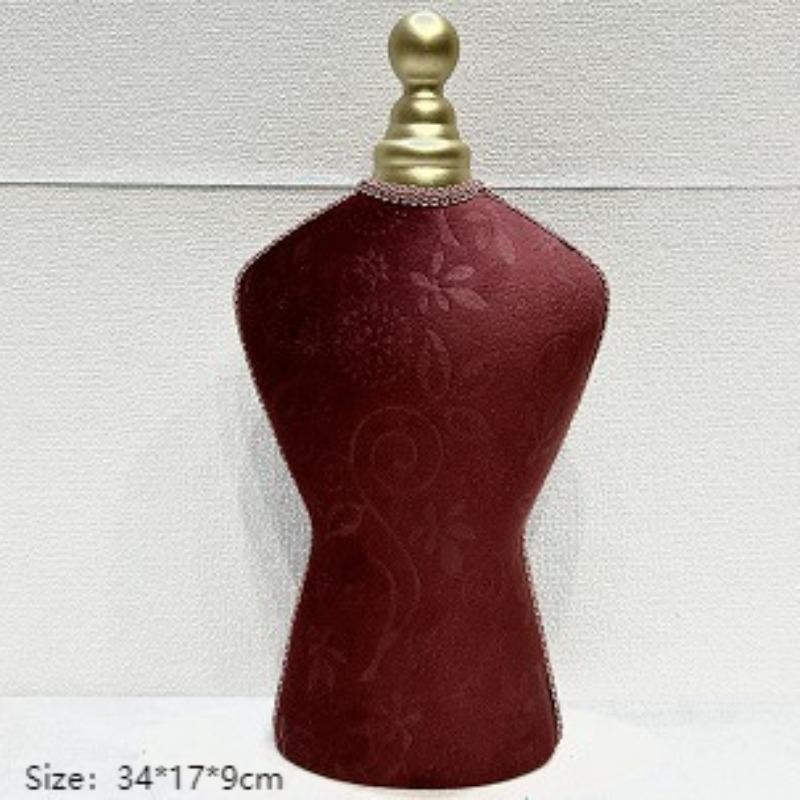 Flannel Exquisite Jewelry Display Rack Necklace Model Showcase Stand Counter Jewellery Show Holder Live Stream Storage Shelf