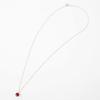 Walk Platinum Necklace with Natural Ruby 1 Carat Authenticity Card Pt850 Screw Chain [Jewelry Shinsaibashi] Pendant, Included,