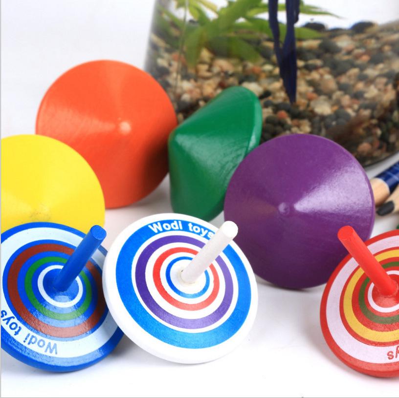 Wooden Spinning Top Toy for Boys & Girls, Ages 1-6, Ideal for Kindergarten Prizes & Small Gifts