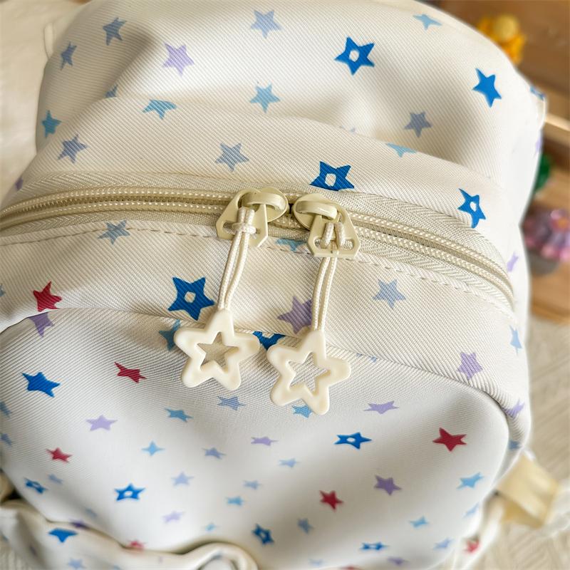 Star Print Backpack Student Schoolbag Women's Commuter Backpack