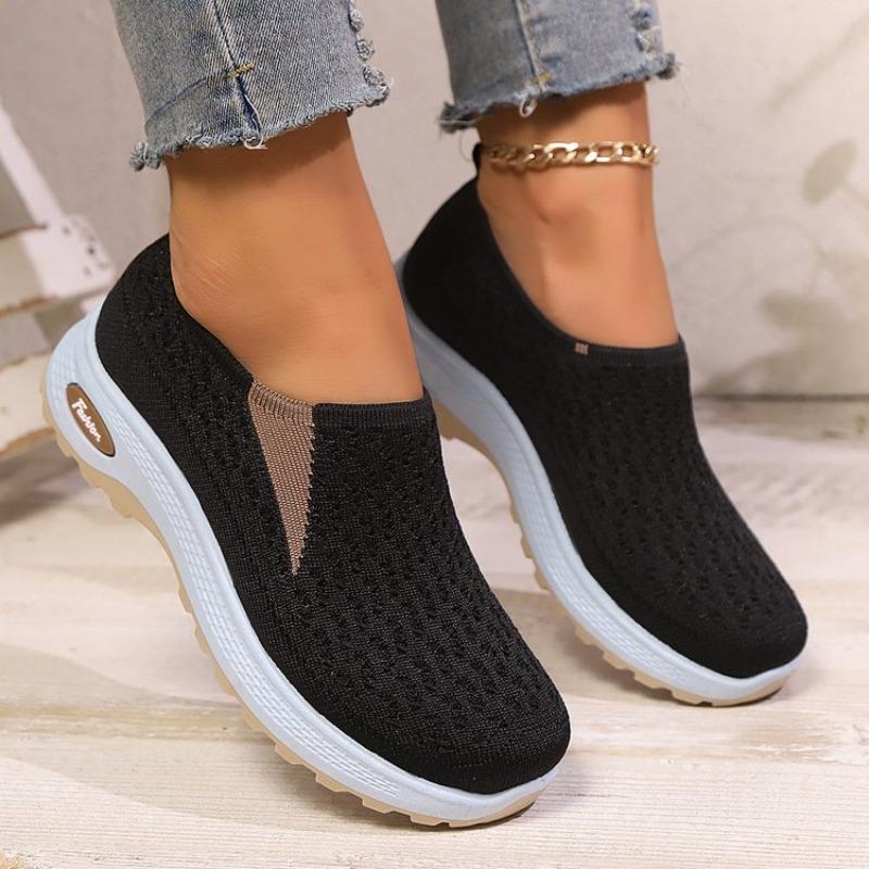 2025Women Walking Shoes Air Cushion Non Slip Orthopedic Shoes Ladies Platform Mules Breathable Wedge Female Sneakers