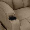 Electric Recliner Chair Taupe Fabric