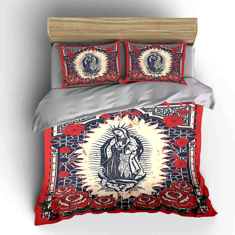 Religious Art Three-Piece Decor Multiple Sizes Kid'S And Adults' Bedroom Exquisite 3Pc Bedding Set, Gift