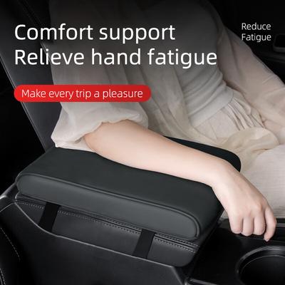 Car Mounted Armrest Pad Central Wave Pattern Armrest Box Memory Cotton Height Increasing Pad All Season Universal Comfort Mod