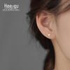 Higu E1015 S925 Silver Moonstone Antler Stud Earrings - New Christmas Trend, Mori Style