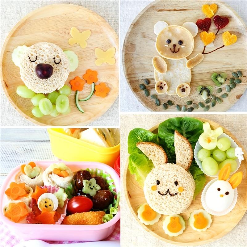 3-teiliges Set mit Gemüseausstechformen – Obststempelform aus Edelstahl mit niedlichen Cartoon-Tieren, Sternen und Herzen – ideal für Mini-Kuchen