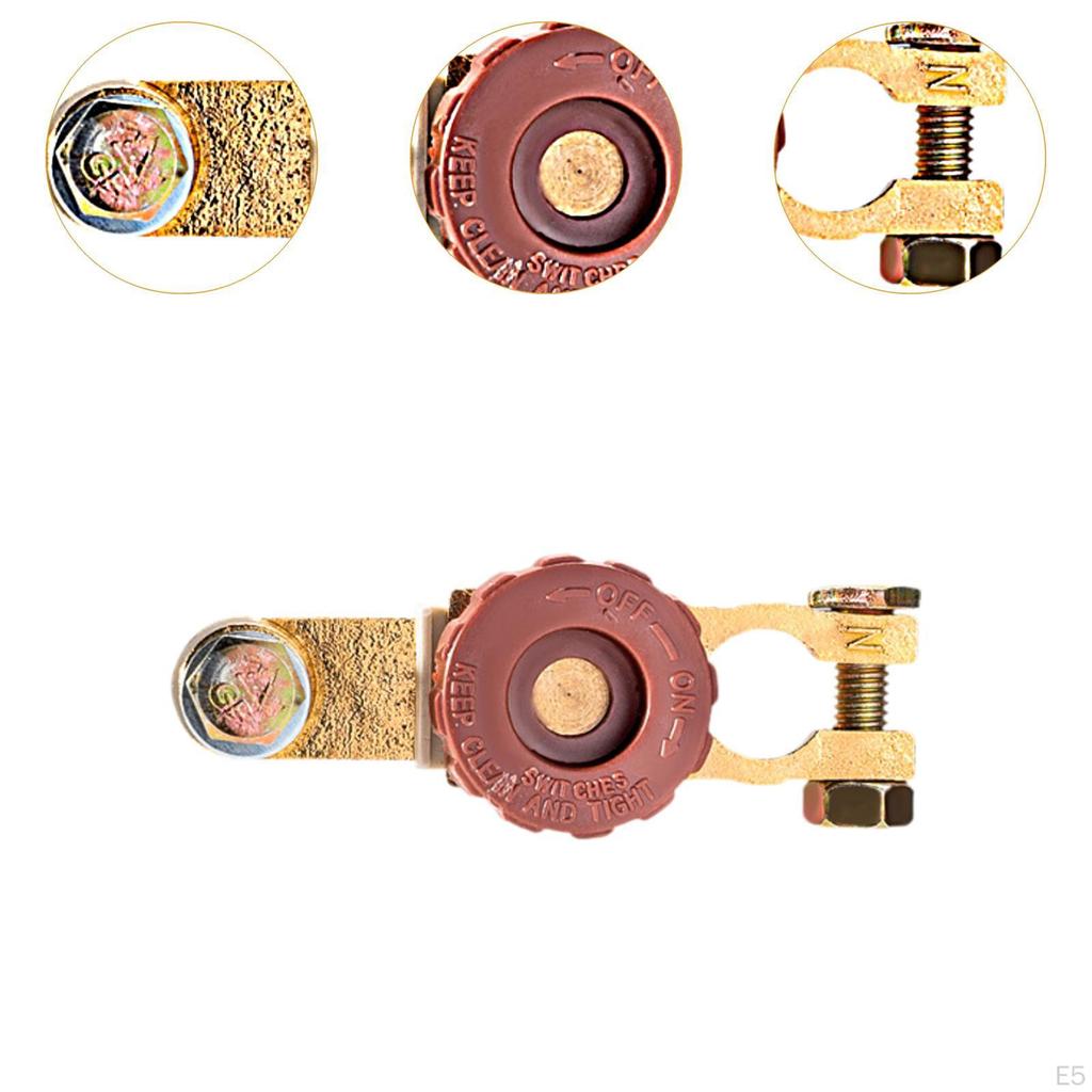 Automobile Battery Disconnect Switch with Knob for Easy Installation and Clamp Connector
