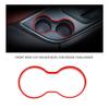 Red Front Gear Cup Holder Frame Trim Cover For Dodge Challenger 15+ Accessories