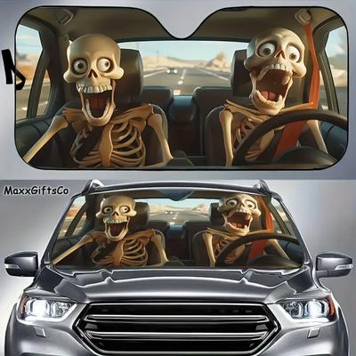 1Pc of Fun Windshield Sunshade, Suitable for Cars SUV, RV and Truck - Foldable Front Window Sunshade To Keep The Vehicle Cool, Car Sunshade