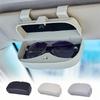 Car Glasses Holder - Universal Fit, Multi-Functional ABS Resin Storage Box with One-Handed Pop-Up, Card Slot for Vehicle